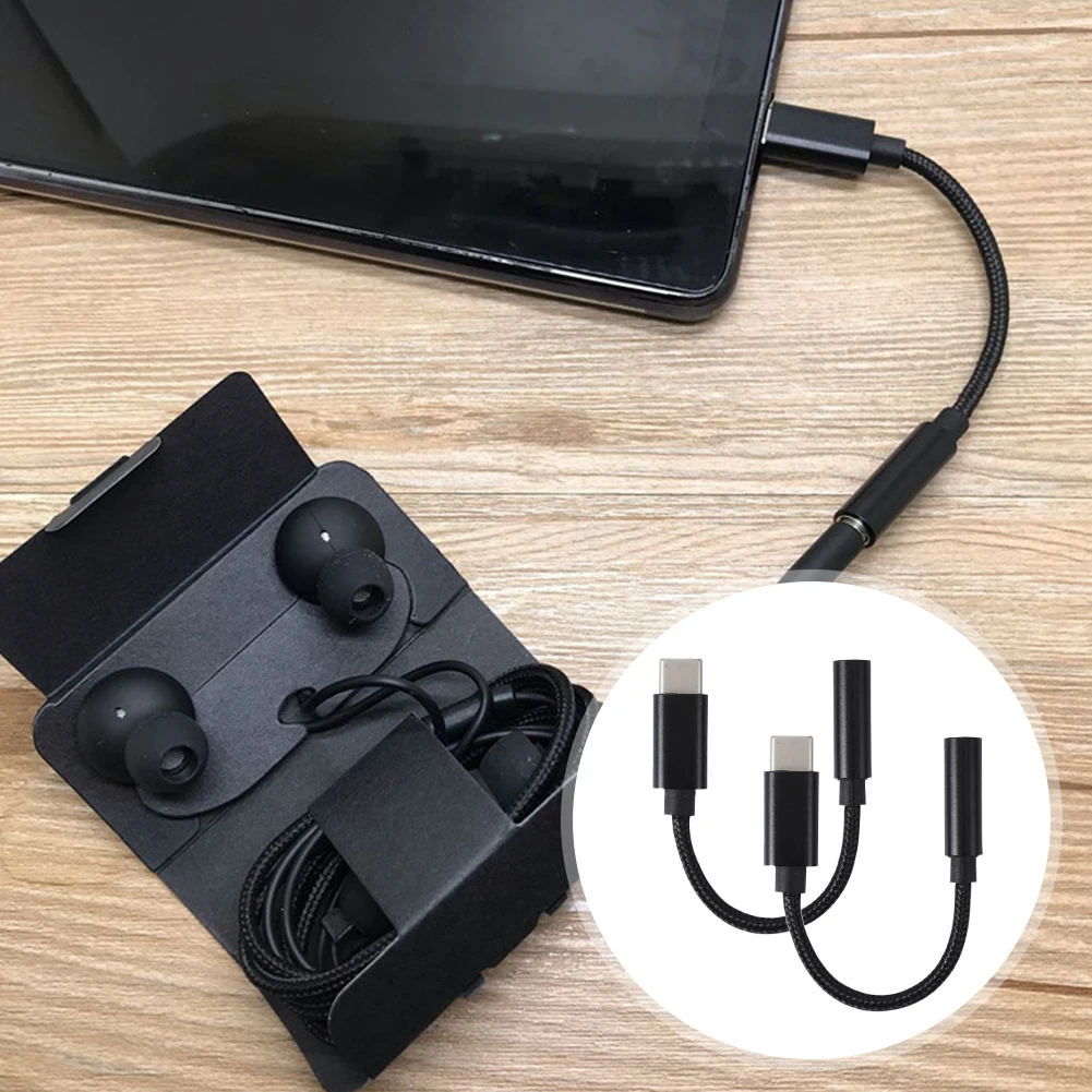 2 шт. USB-адаптер для наушников типа C на 3 5 мм |
