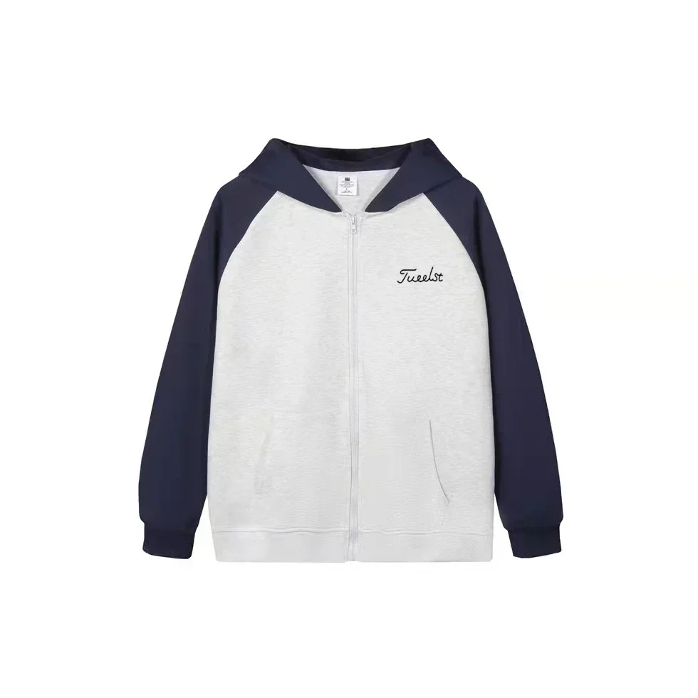 

Golf Men's and Women's Contrast Color Cardigan Sweater Golf Autumn Outdoor Hoodie Coat Casual Fashion Academy Style Coat