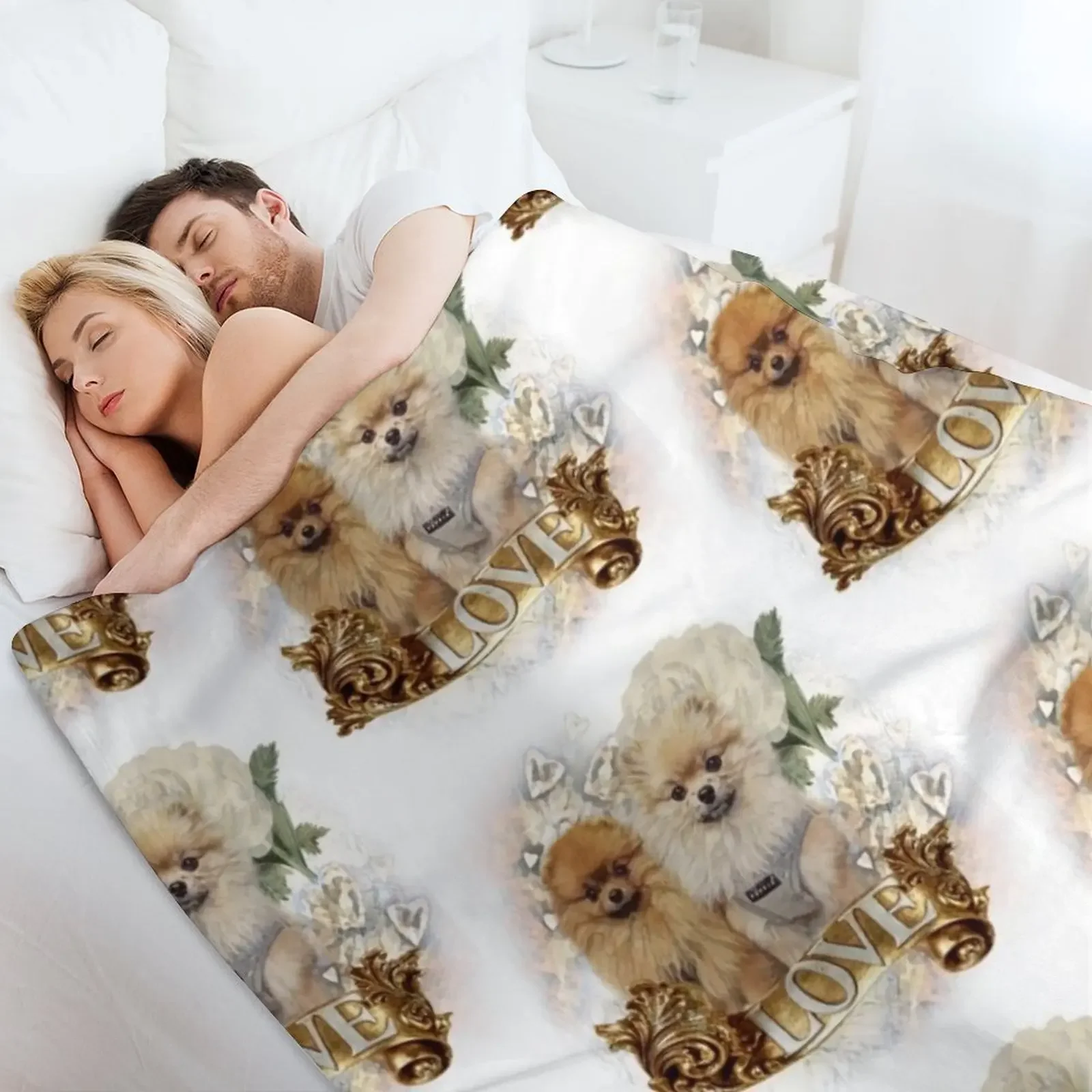 Одеяло Zwergspitz Pomerania одеяла для волос декоративные и пледы диванов