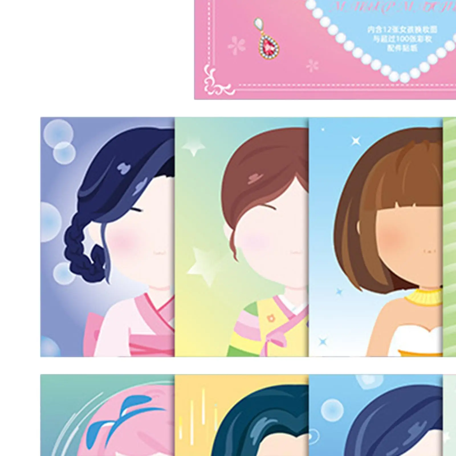 

4Pcs Face Sticker Books Develop Children's Imagination or Creativity Each Book Include 12 Face and 100+ Stickers Children Craft