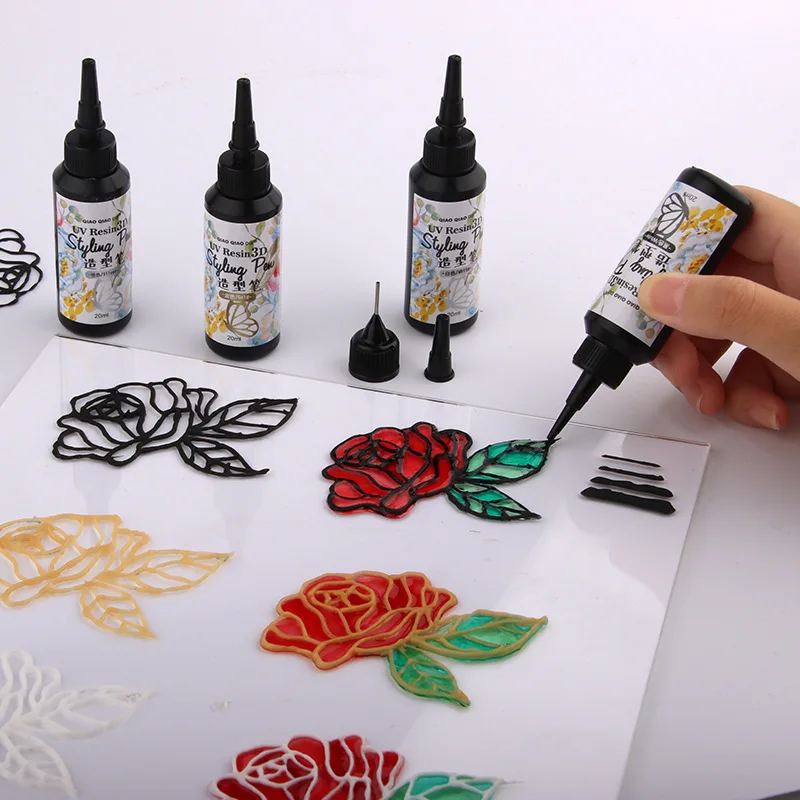 UV 3D Resin Crystal Epoxy Hook Line Tool Styling Pen Ultraviolet Curing DIY Handmade Jewelry Making Liquid Dye Modeling Painting | Дом и сад