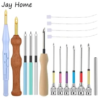 punch needle beginners supplies kit 6pcs punch needle tool with adjustable rug yarn punch needle for cross stitch tools kit