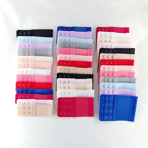 2 Pcs/lot Women Elastic Underwear Bra Extenders 3 Rows*2/3/4 Buckles Bra Extend Hooks Adjustable Belt Intimates Accessories