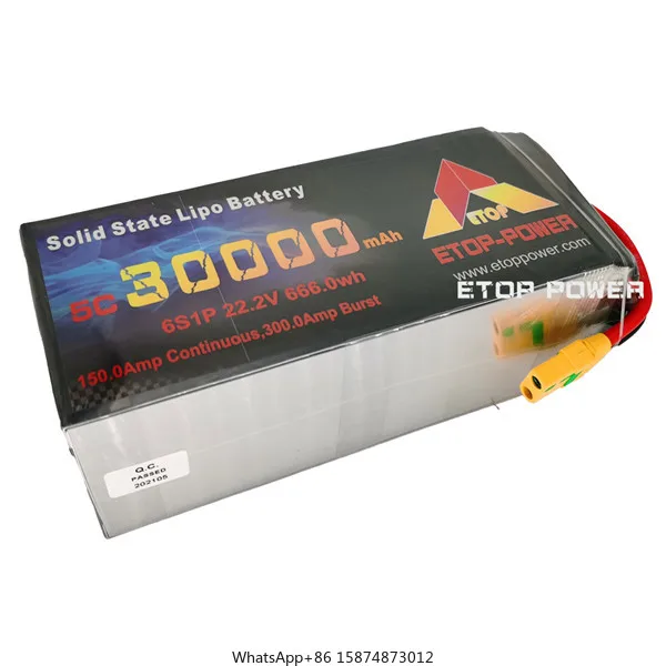 Твердотельный аккумулятор Lipo 30 Ач 30000 мАч 5C 10C 6S 22 2 В 44 4 для dr one RC Airplane Battery