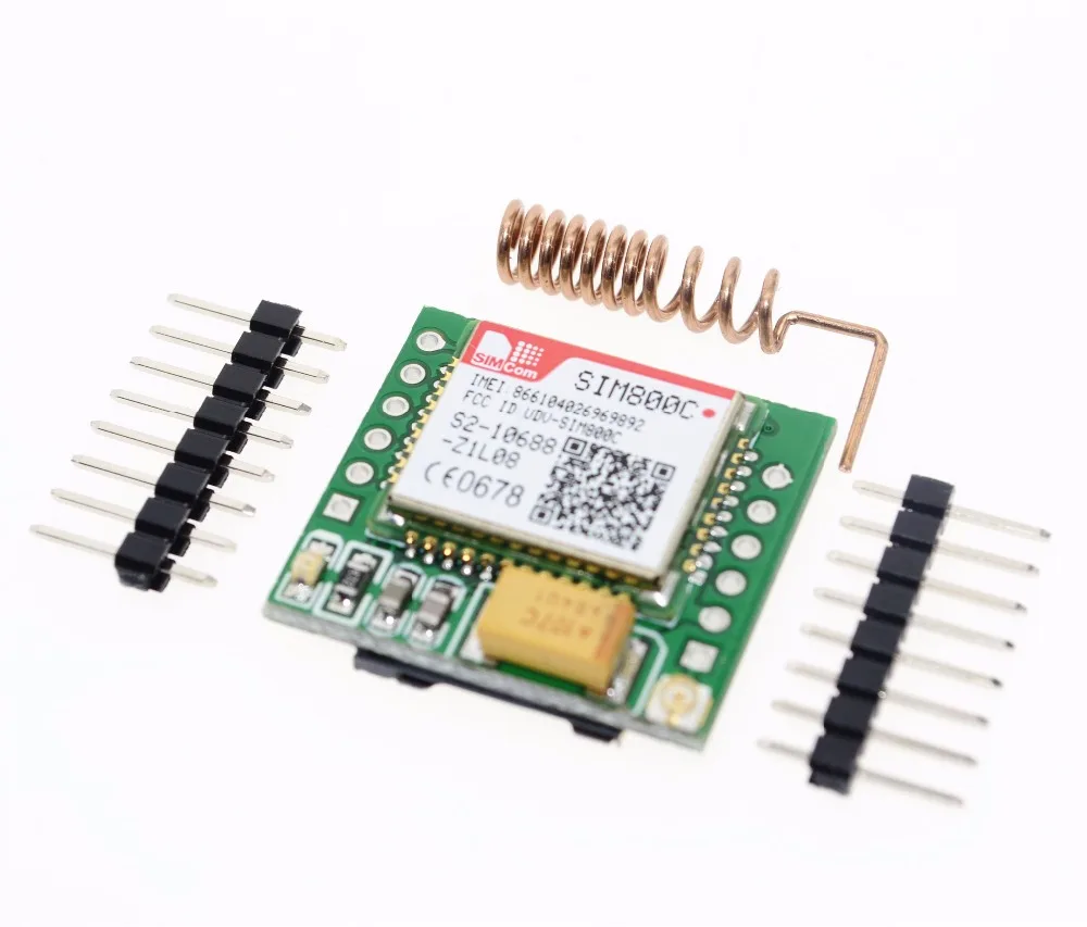 

Smallest SIM800C GPRS GSM Module MicroSIM Card Core Board Quad-band TTL Serial Port (Compatible SIM800L SIM900A)