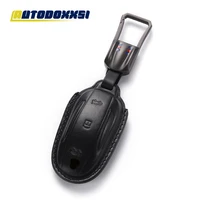 autodoxxsi premium leather car remote key fob case holder cover for tesla model 3 model s