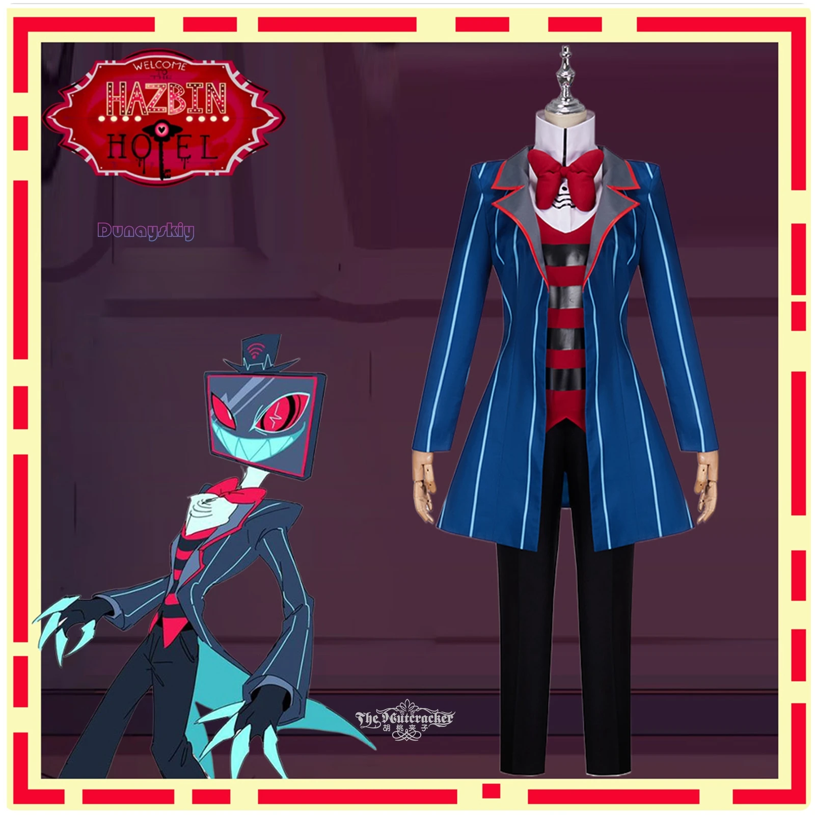 Костюм для косплея мистер Вокс из аниме хамбин страшная одежда демона униформа