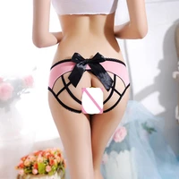 1 3pcs sexy women hollow panties bowknot thin bandage knickers bow hip wrapping low rise briefs breathable intimates underwear