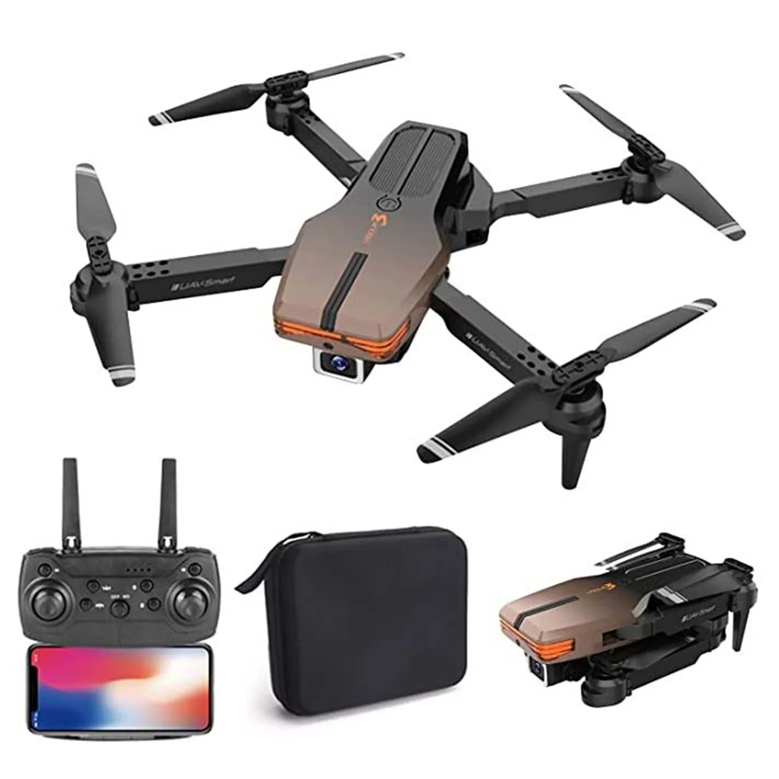 

Flying Gliders Power Prop Airplane Launcher Beginner Mini Drone RC Quadcopter With 4K HD FPV Dual Camera Height Hold Headless