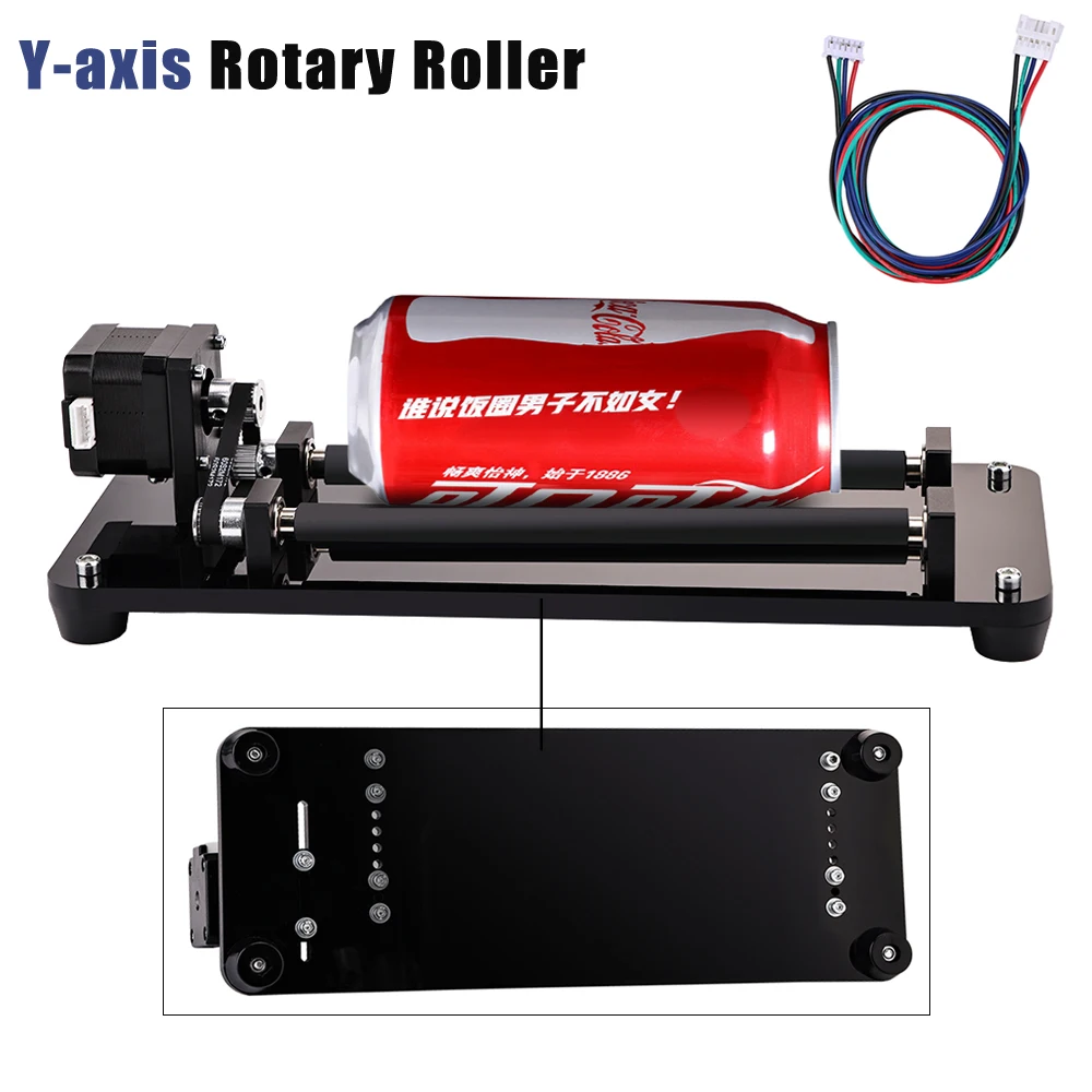 Y Axis Rotary Roller Engraving Module for Column Cylinde Engraving DIY Cans Cups Bottles Module Kit for cnc Laser Cutter