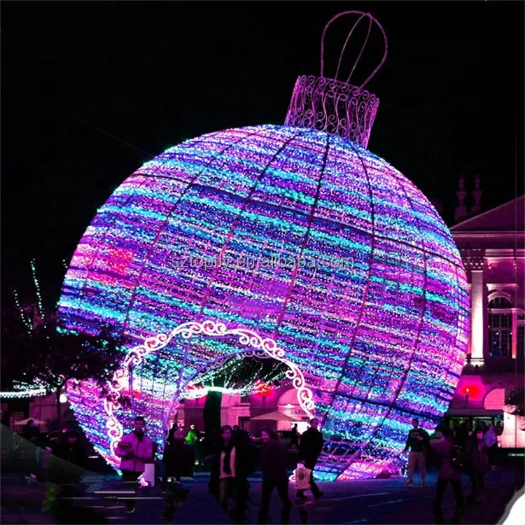 Наружное коммерческое рождественское уличное украшение с 3D подсветкой