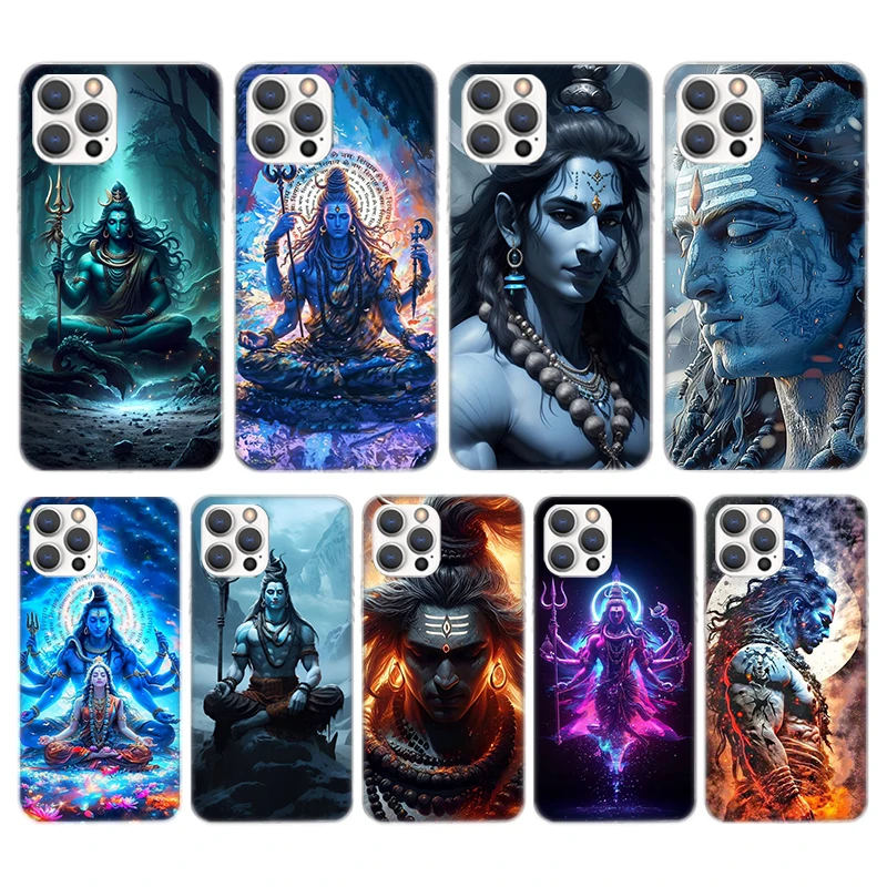 Силиконовый чехол для телефона Lord Shiva Hindu God Buddha India Apple iPhone 16 15 Pro Max 14 11 13 Plus 12 Mini 7 8 + X