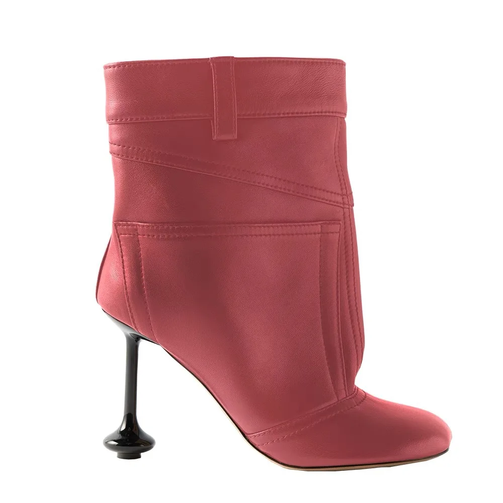 Женские ботинки из натуральной кожи с прострочкой Новинка весна-осень 2024 женские