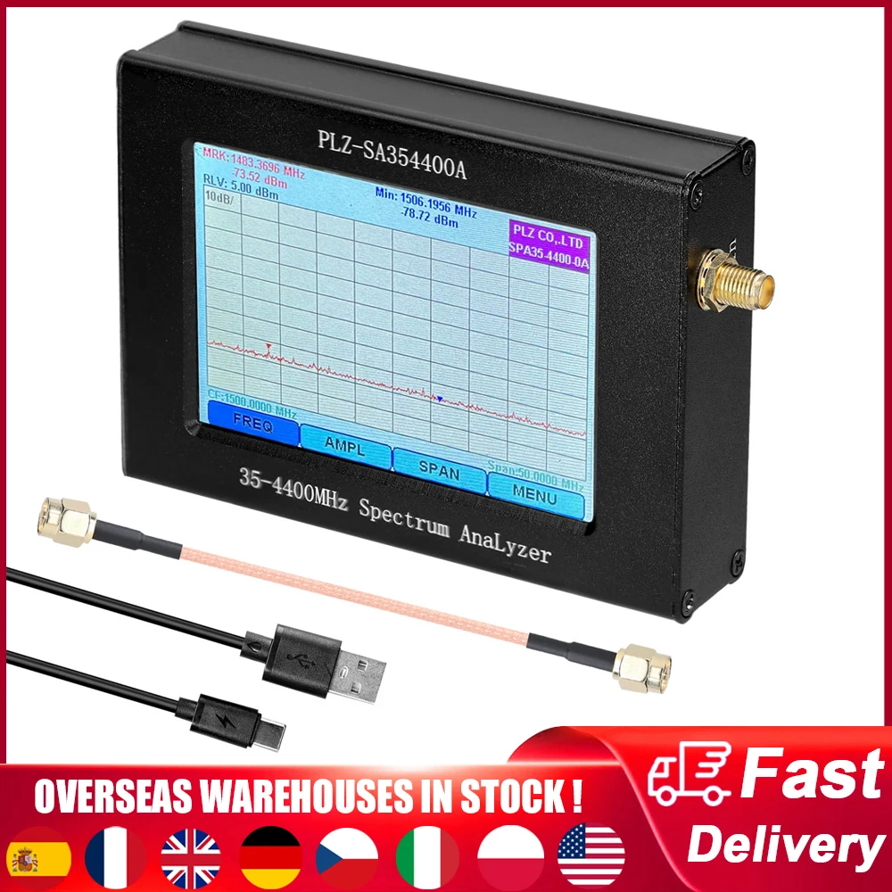

PLZ-SA35-4400-A1 Spectrum Network Analyzer 35-4400mhz Amplitude Bandwidth Frequency Signal-Source Tracking-Source Network Tester