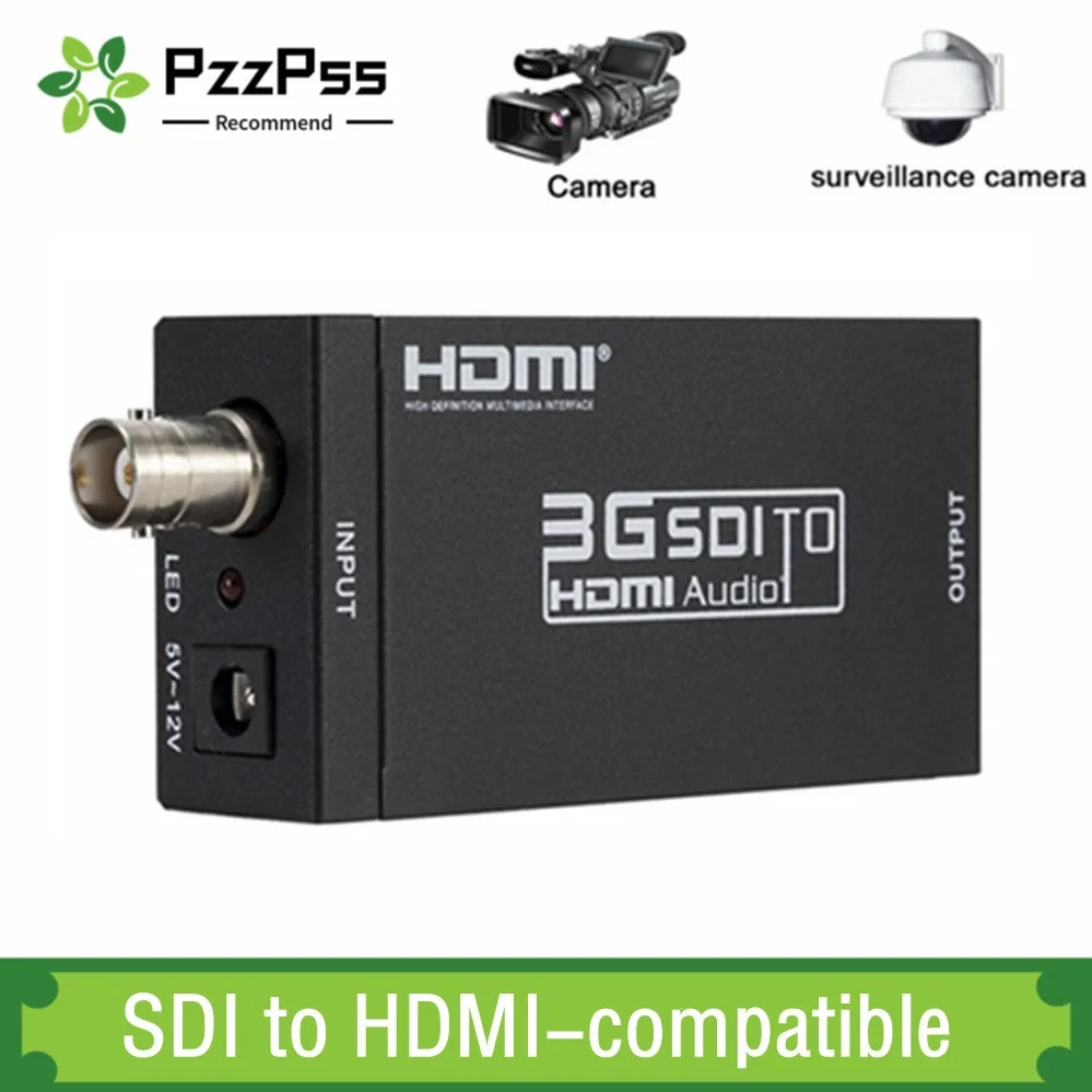 

PzzPss Mini HD 3G SDI в HDMI-совместимый конвертер адаптер Поддержка HD-SDI / 3G-SDI сигналов, показанных на HD дисплее, бесплатная доставка