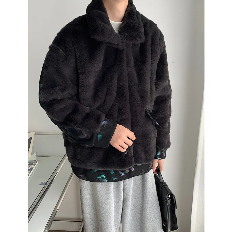 2022 Winter Jacket Men Warm Fashion Oversize Thickened Fur Jacket Men Korean Loose Thick Short Coat Mens Parker Clothes M-3XL