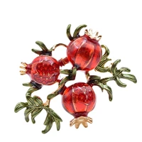 cindy xiang red enamel pomegranate brooch autumn fruit pin for women coat accessories new design cheap price jewelry