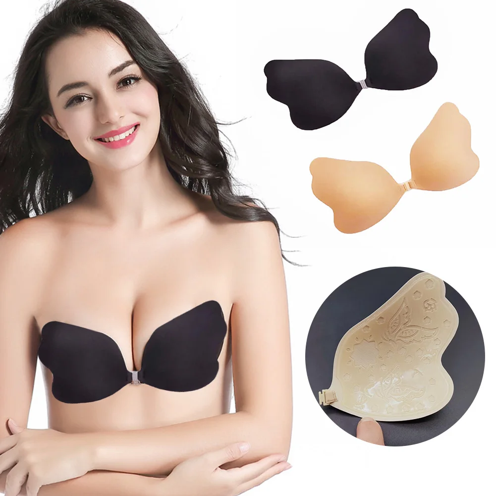 

New Butterfly Bra Gathering Invisible Chest Stickers Wedding Dresses Special High-viscosity Mango Silicone For Big Breasts