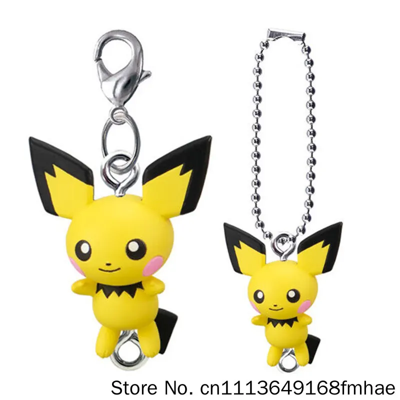 Фото Брелок Bandai Pokemon Gashapon, серия 14, фигурка-подвеска для сумки, кулон Пичу, украшение для рюкзака, коллекционный аниме-аксессуар для фанатов №3