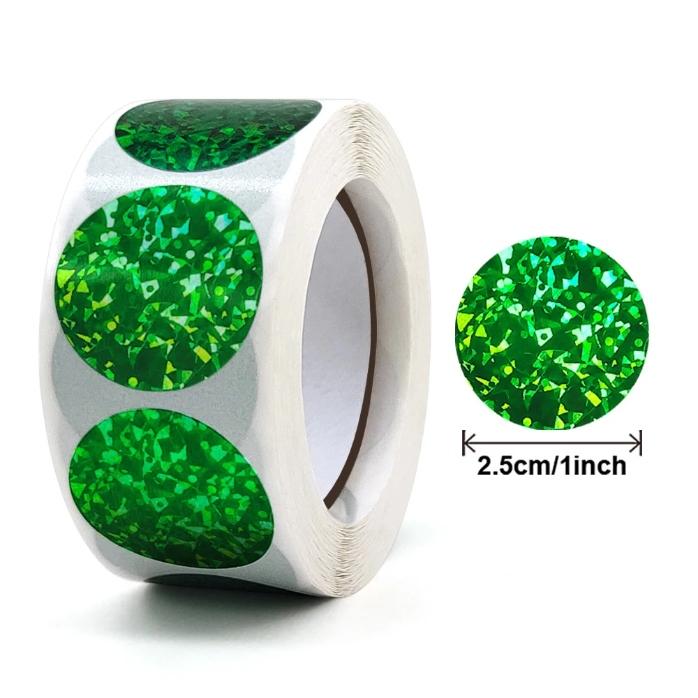 

100-500 шт., зеленые наклейки для свадьбы, дня рождения