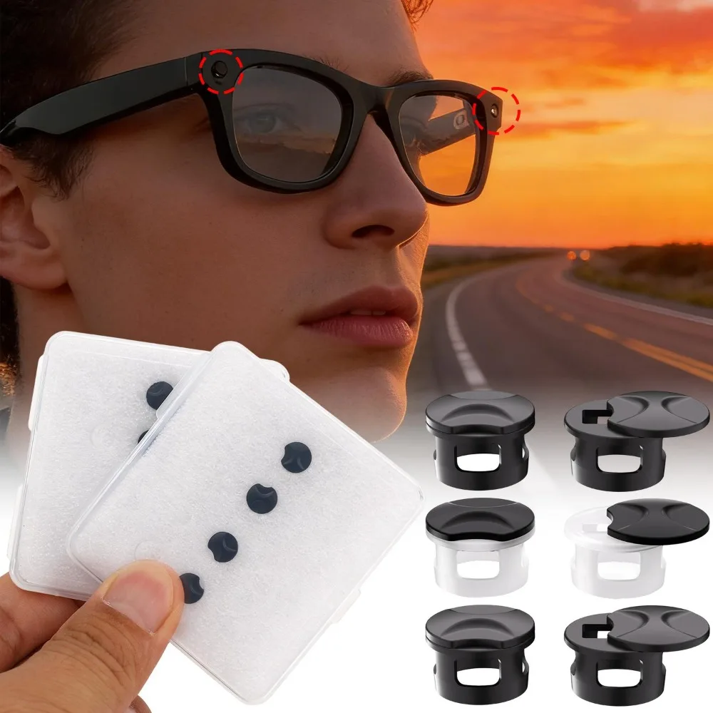 Фото Светозащитные накладки для очков Ray-Ban Meta 2 (Way-farer/Headliner/Skyler) с регулируемым светозащитным фильтром и функцией приватности №4