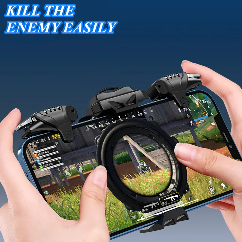 G3 Mobile Phone Gaming Trigger Button for PUBG with Cooling Fan Gaming Accessories Gamepad Joysticks for IPhone Android Game Set 6