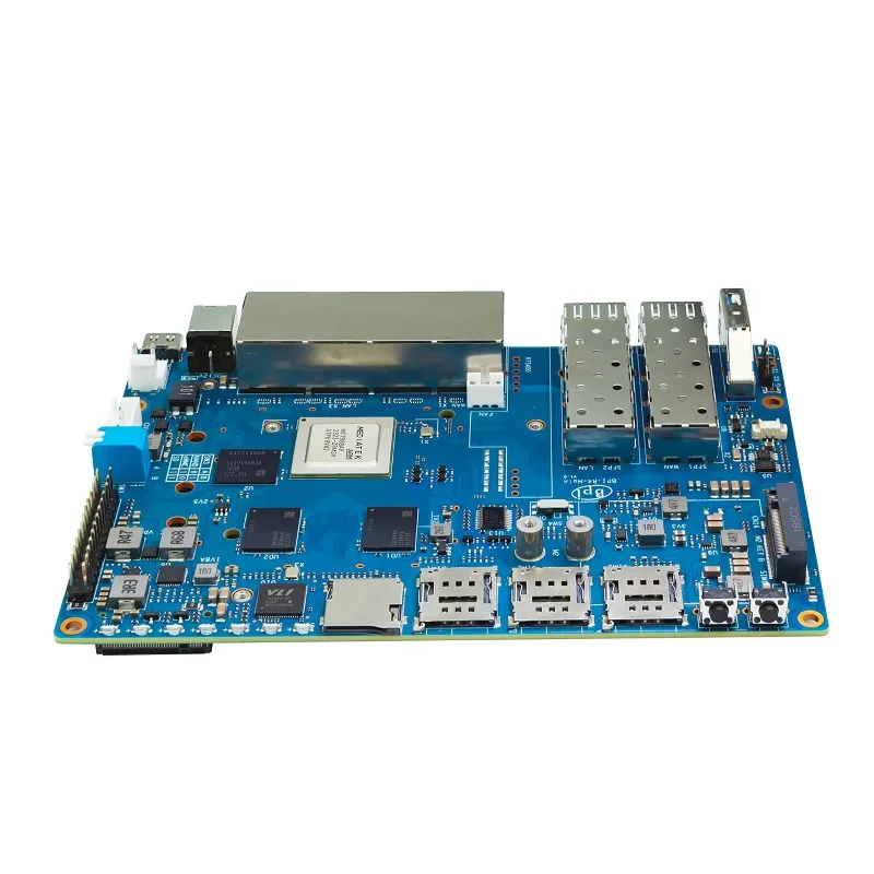 Фото 【Горячая распродажа】Плата для разработки Banana Pi BPI-R4 MT7988A (880) с четырехъядерным процессором Cortex-A73, 4 ГБ DDR4, 8 ГБ EMMC, OpenWRT №4