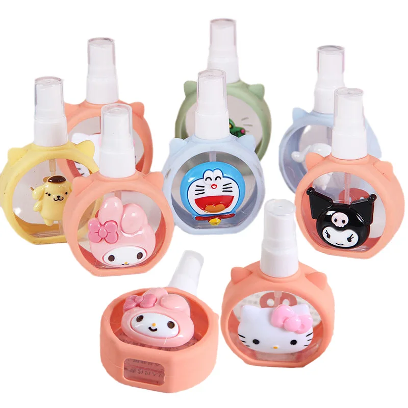

Anime Kawaii Cinnamoroll MyMelody Kuromi KT Cat Cute Cartoon Alcohol Perfume Distributed Portable Spray Bottle Sanrios Girl Gift