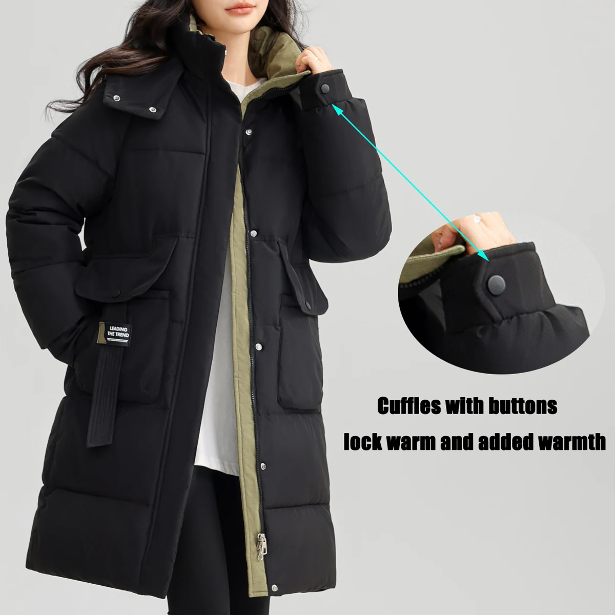 Новые повседневные модные женские зимние парки для женщин пальто длинная теплая