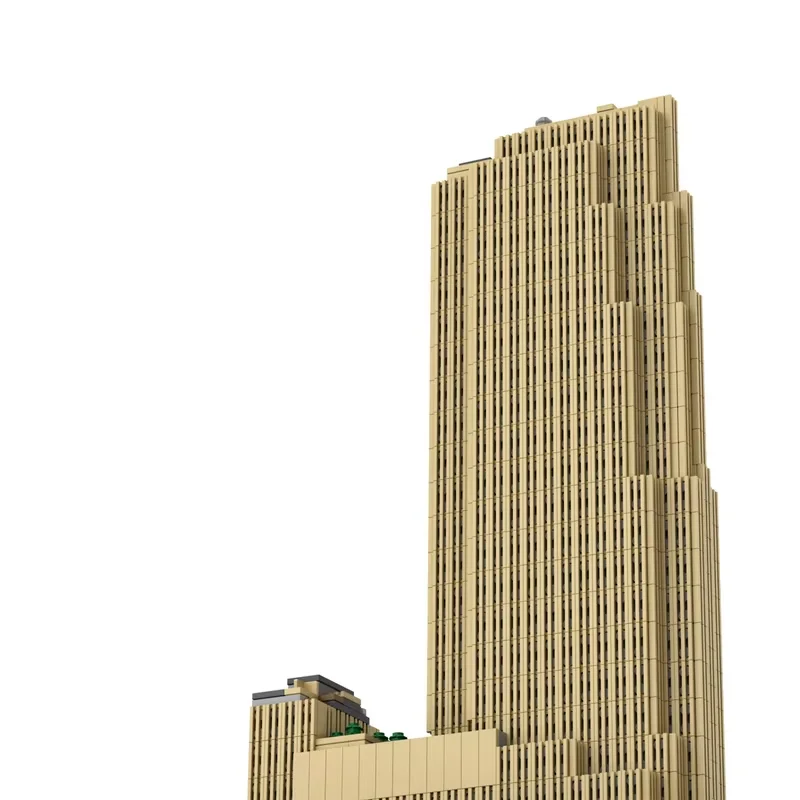 Rockefeller Plaza масштабная модель 1:800 1712 шт. мелкие частицы MOC строительные блоки набор