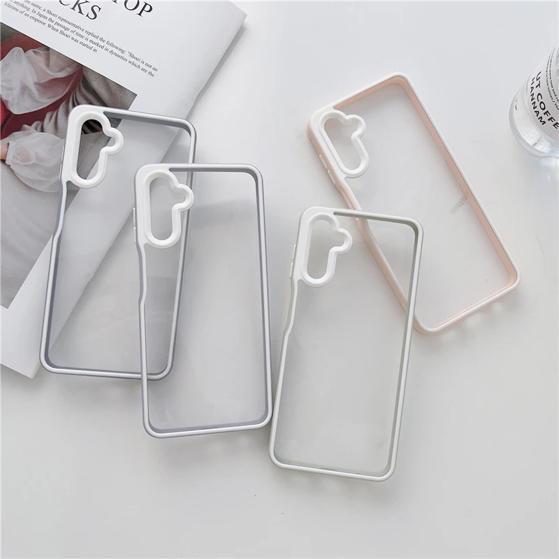 

Luxury Shockproof Transparent Colorful Soft Frame Case For Samsung Galaxy S22 Plus Ultra A13 5G Color Candy Bumper Clear Fundas