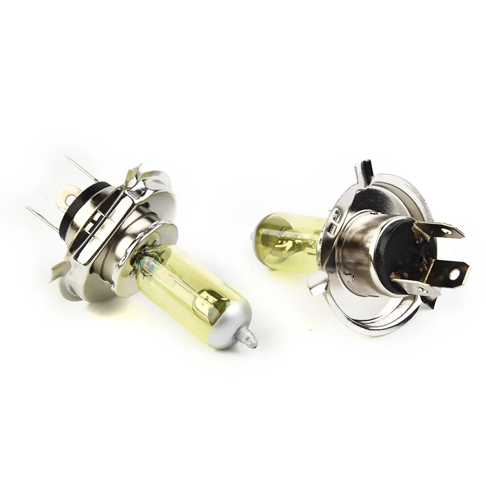 

2pcs H4 Car Xenon Gas Halogen Headlight Headlamp Bulbs Yellow 55W 5000K 12V Waterproof Car Xenon Headlights Lamp Bulb