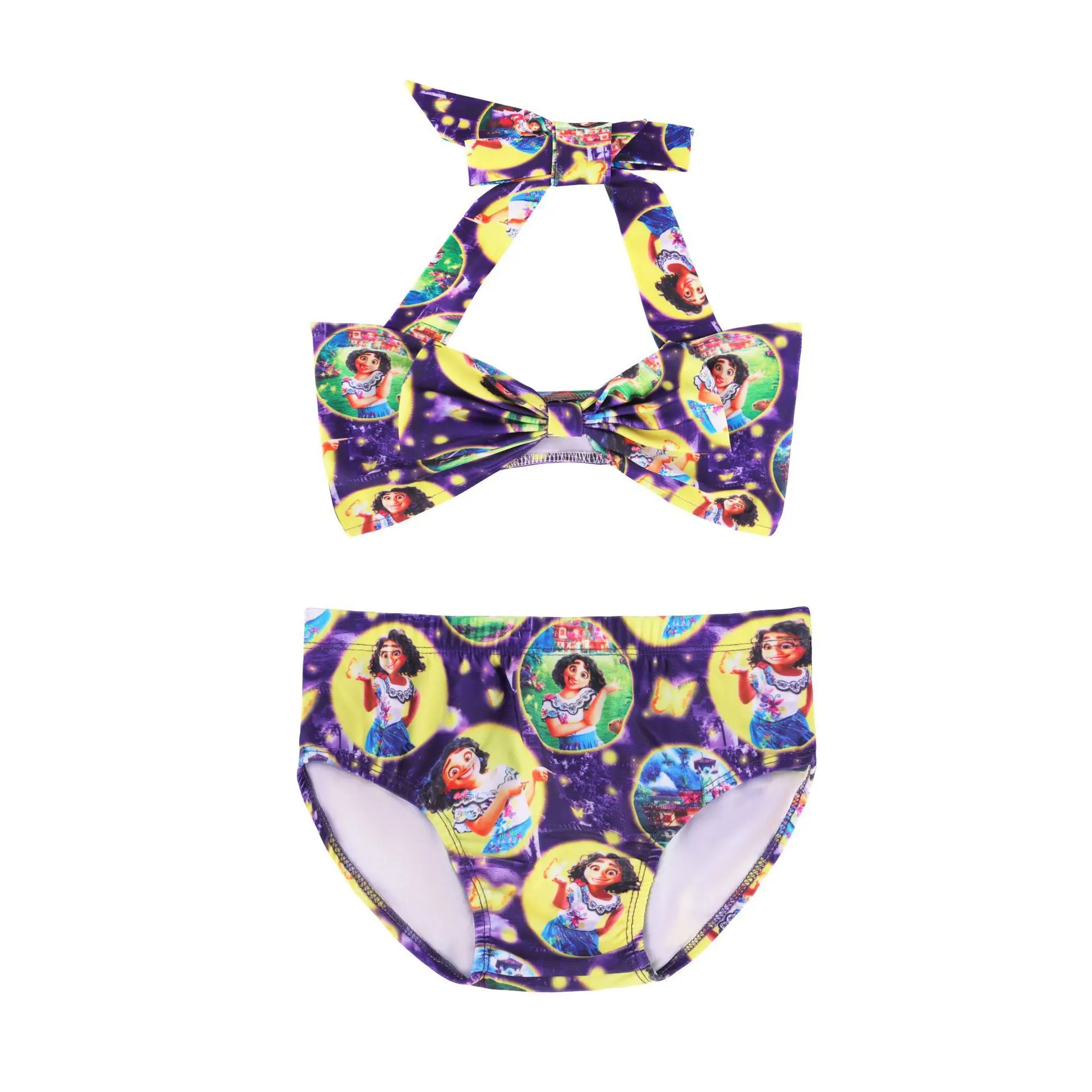 

2022 New Disney Children's Split Bikini Swimsuit Children's Cartoon Print Cute Encanto Swimsuit Girls Swimsuit