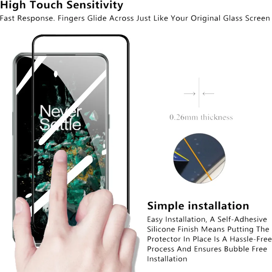 Tempered Glass Oneplus 10T Nord 2T Película/Cristal One plus 10 T 9RT Screen Protector Oneplus Nord 2 T 9R Glass For Oneplus10T