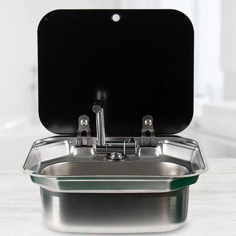 

Car Caravan Sink RV Camper Stainless Steel Hand Wash Basin Sink Washbasin for Caravan Boat Motorhome Kitchen Camping Accessories