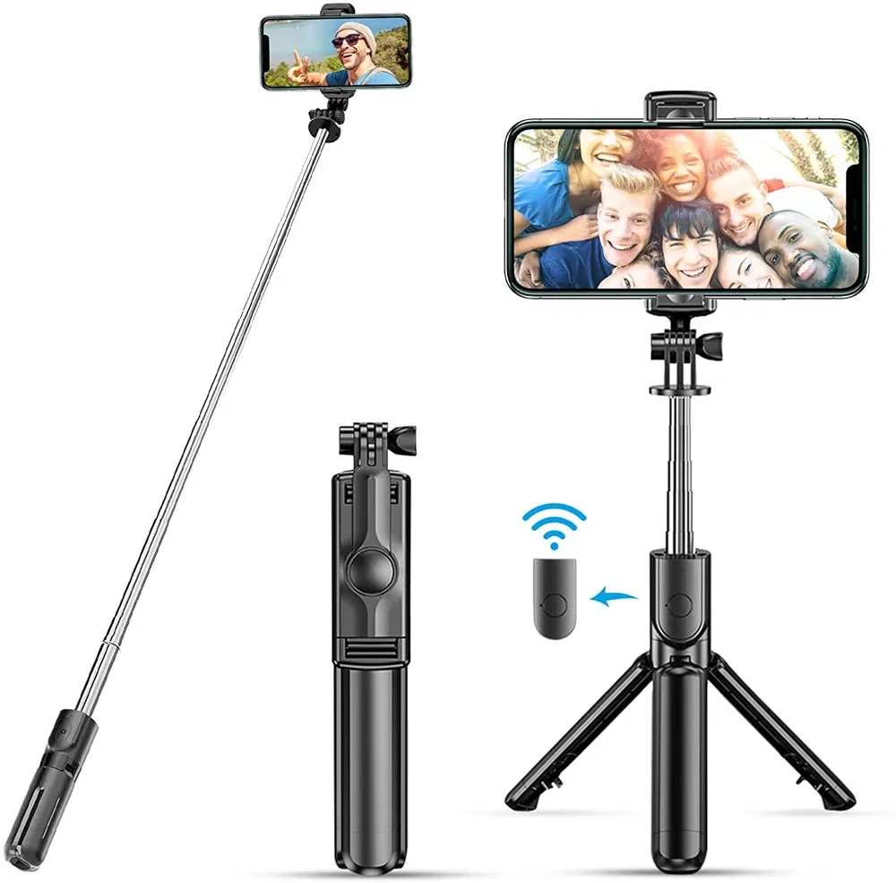 

Bluetooth Selfie Stick Mobile Phone Holder Retractable Portable Multifunctional Mini Tripod With Wireless Remote Shutter