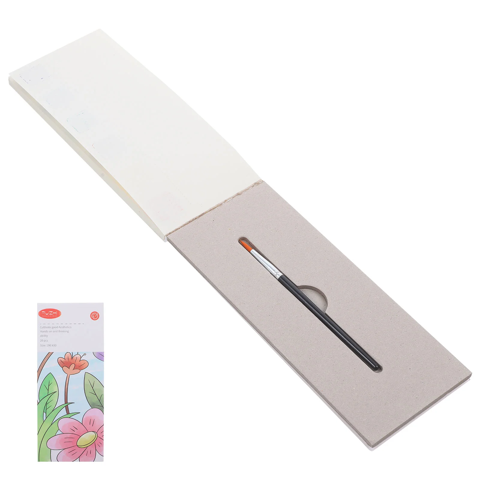 

Watercolor Book Coloring Kids Pocket Painting Travel Bound Paper Spiral Supplies Kit Bookmark Drawing Water Animal Flower Set