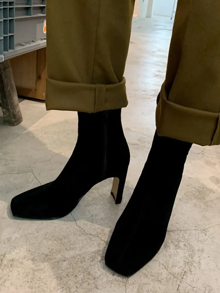 Short block heel boots Clearance