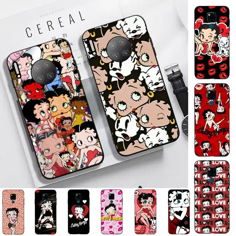 

MINISO B-Betty-Cute-Boop Phone Case for Huawei Mate 20 10 9 40 30 lite pro X Nova 2 3i 7se