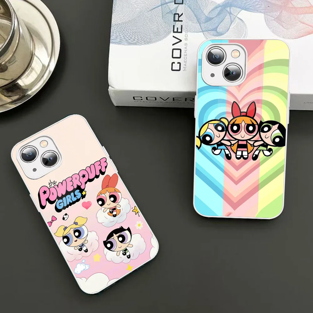 Чехол для телефона с рисунком T-The P-Powerpuff G-Girls IPhone 14 13 12 Mini 11 Pro XS Max X XR Plus чехол из