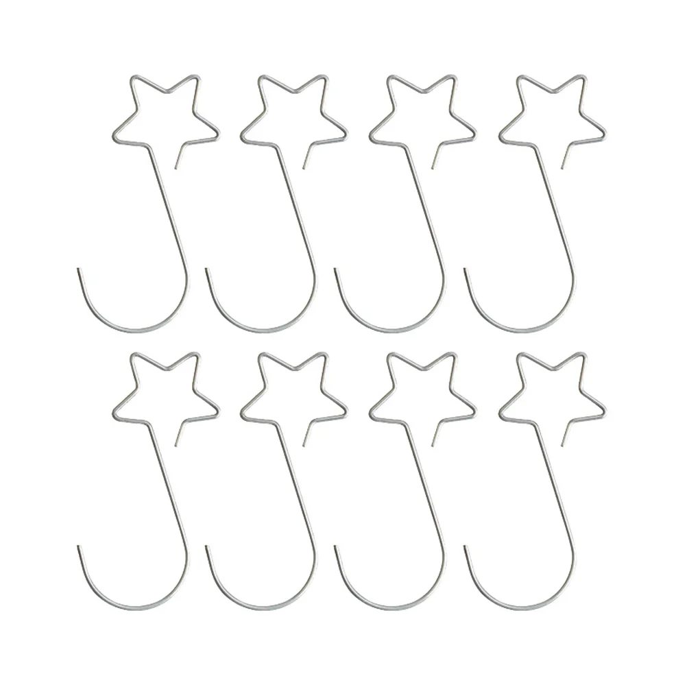 

60Pcs Christmas Star Shape Hooks Creative Metal Hnaging Hook Christmas Decor