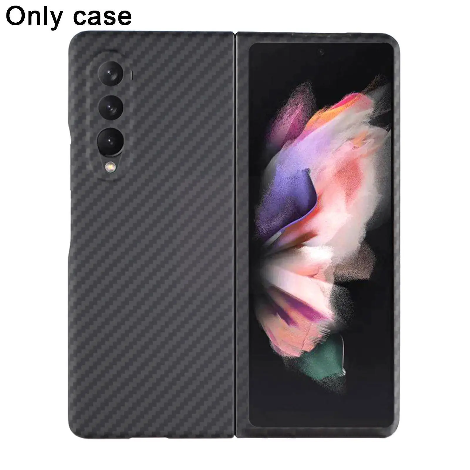 

Carbon Fiber Phone Case For Samsung Galaxy Z Fold 3 5G Case Aramid Fiber Shock Absorbent Phone Cover D0L4