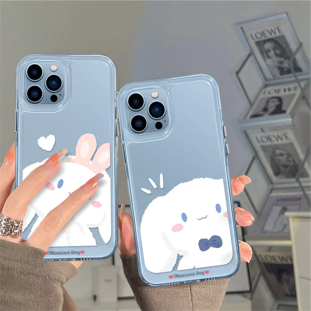 

Cute Rabbit Case For IPhone 14 13 12 Pro Funda Iphone For IPhone 11 Pro Max XS X XR Min Transparent Protection Fundas Cartoon