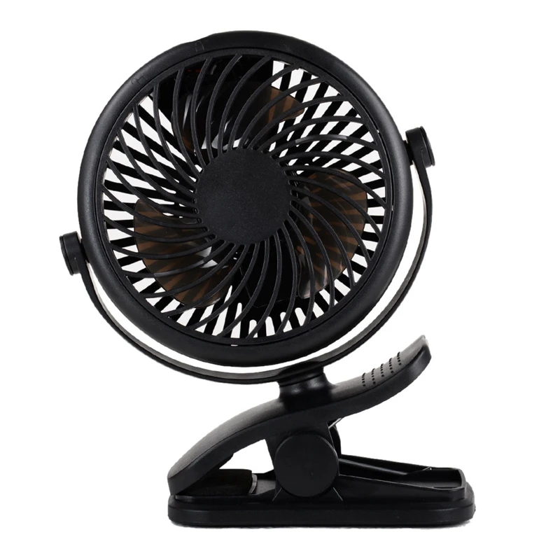 

Hot USB Rechargeable Clip Desktop Fan Mini Portable Clamp Fan 720° Rotating Ventilator Three-Speed Adjustable Wind Fan