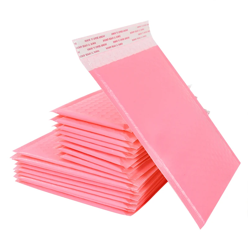 

10pcs Bubble Envelope Bag Pink Bubble Poly Mailer Self Seal Mailing Bags Padded Envelopes For Magazine Lined Mailer Packages Bag