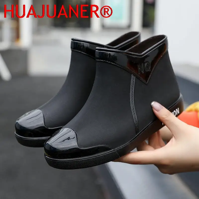 Shoes Women 2024 Fashion Non Slip Rain Boots Tube for Waterproof Work Water Botas De Caza Espanolas