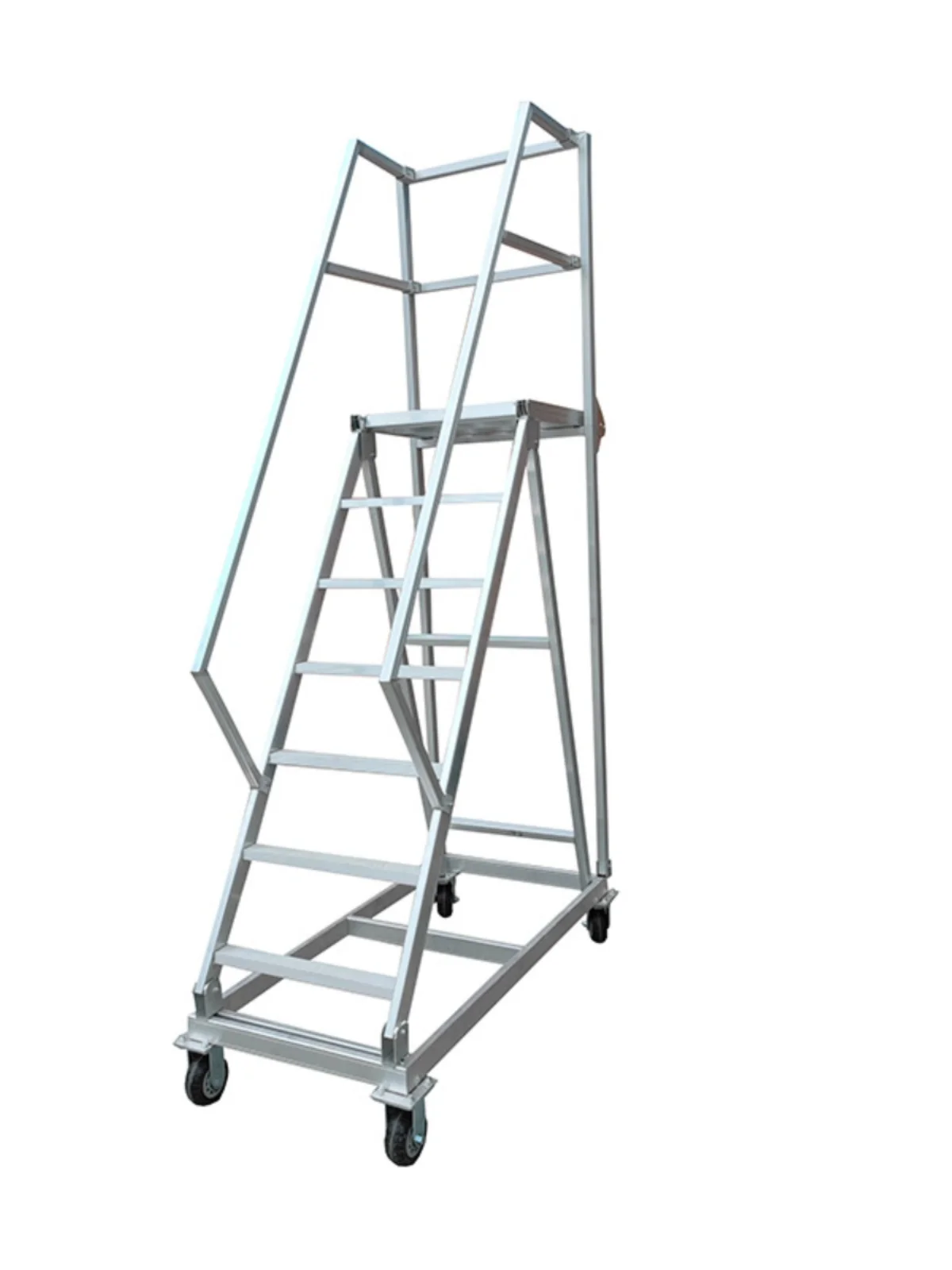 

Warehouse, supermarket, warehouse, climbing car, cargo ladder, silent wheel, removable mobile lifting platform, aluminum al