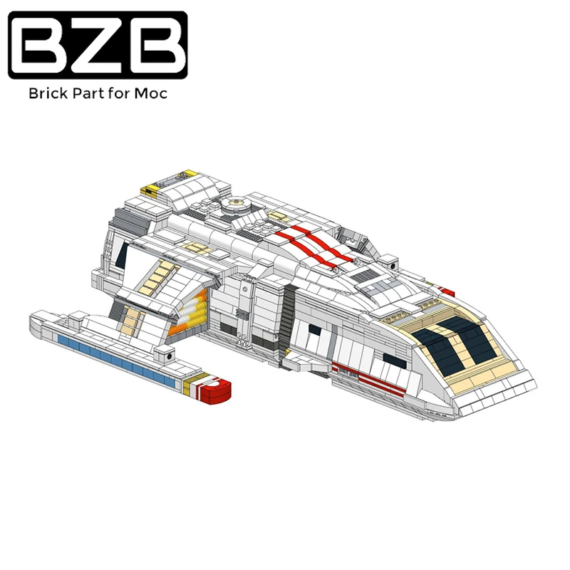 

BZB MOC Space Series Spaceship Diplomatic Shuttle Assemble Building Blocks DIY High-tech Puzzle Kid Boy Toys Birthday Gifts