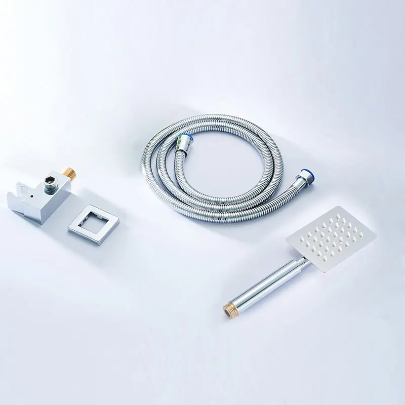 BAKALA круглая/квадратная SUS304 душевая головка из нержавеющей стали с настенным соединителем и 1,5 м комплект шлангов ручной для экономии воды опрыскиватель