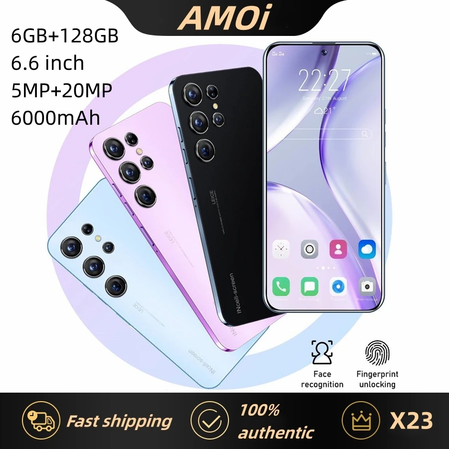 

Смартфон Amoi X23, HD экран 6,6 дюйма, 6 ГБ + 128 Гб, 90 Гц, Аккумулятор 6000 мАч, камера 20 МП, GPS, сканер лица, отпечатков пальцев